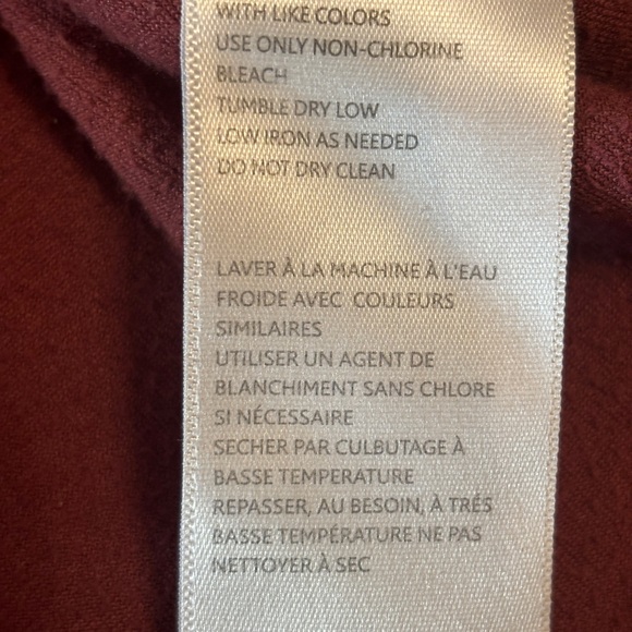 Standard Cloth Velour Maroon Long Sleeve Polo for Men - Picture 5 of 8